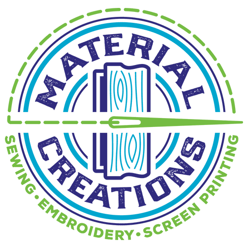 Material Creations Logo - Sewing Embroidery Screen Printing